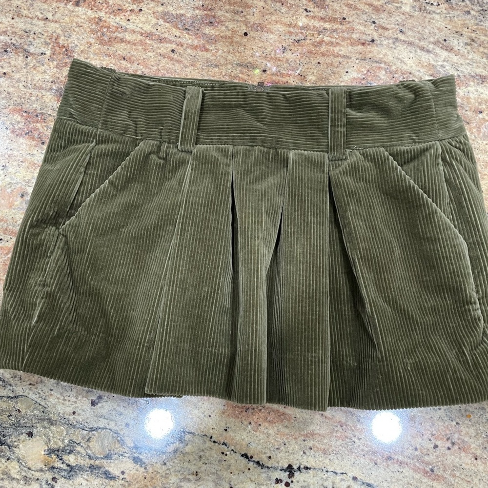 Isabel Marant olive corduroy skirt